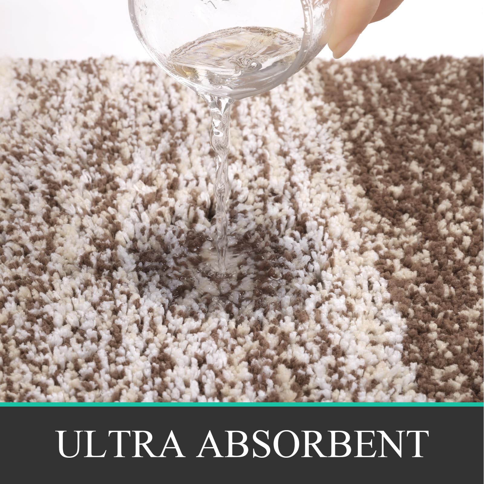 Bsmathom Bathroom Rugs Sets 4 Piece With Toilet Cover, Absorbent Microfiber Bath Mats For Bathroom,Non Slip Bathroom Rugs Washab